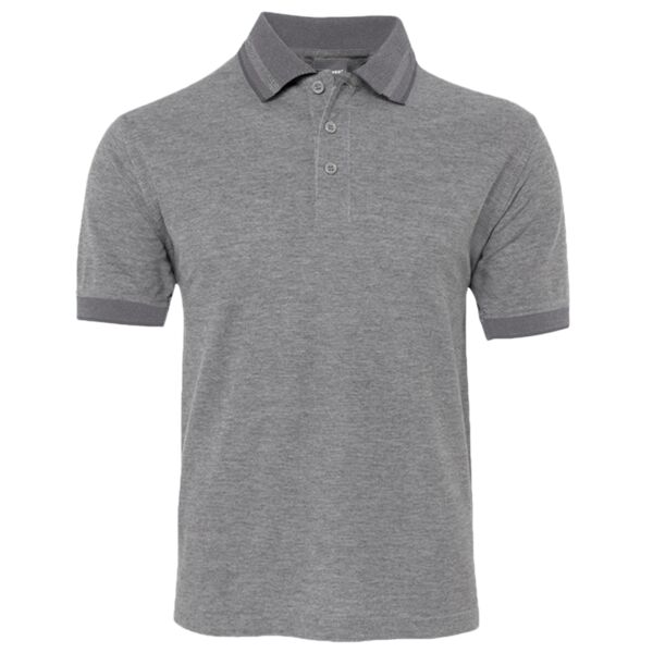 JB's  BIRDS EYE POLO   CHARCOAL - S Thumbnail